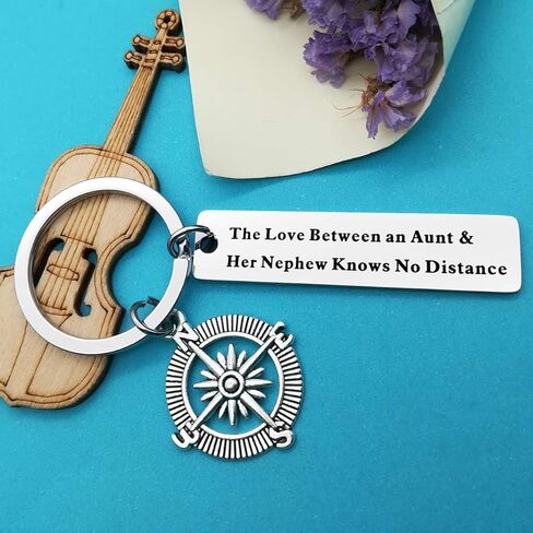 Aunt and Nephew Gifts Keychain The Love Between an Aunt and Her Nephew Knows No Distance Keychain Mothers Day Gifts Christmas Birthday Gifts for Aunt or Nephew in Saudi Arabia