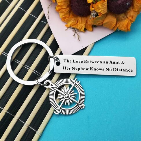 Aunt and Nephew Gifts Keychain The Love Between an Aunt and Her Nephew Knows No Distance Keychain Mothers Day Gifts Christmas Birthday Gifts for Aunt or Nephew in Saudi Arabia