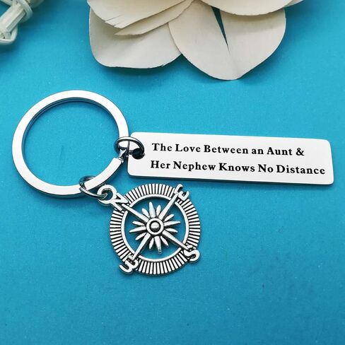 Aunt and Nephew Gifts Keychain The Love Between an Aunt and Her Nephew Knows No Distance Keychain Mothers Day Gifts Christmas Birthday Gifts for Aunt or Nephew in Saudi Arabia