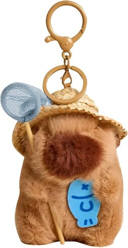 Capybara Plush Keychain– Fun Bag Charm for Handbag Purse Backpack Tote, Car Keychain & Pendant,Capybara Gifts for Women, Men and Kids in Kuwait