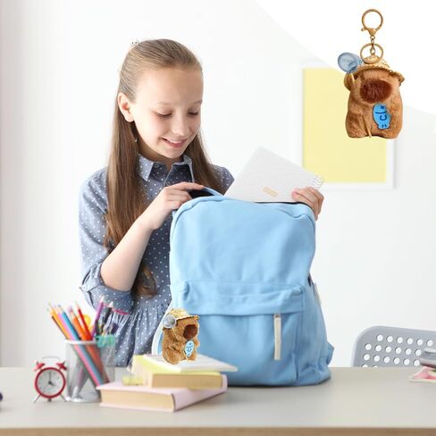 Capybara Plush Keychain– Fun Bag Charm for Handbag Purse Backpack Tote, Car Keychain & Pendant,Capybara Gifts for Women, Men and Kids in Kuwait