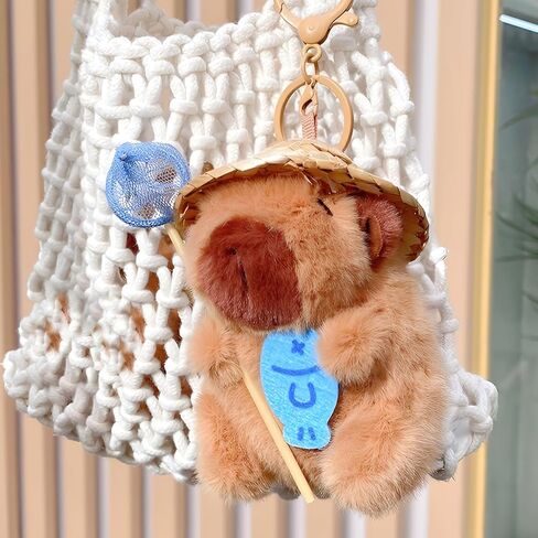 Capybara Plush Keychain– Fun Bag Charm for Handbag Purse Backpack Tote, Car Keychain & Pendant,Capybara Gifts for Women, Men and Kids in Kuwait