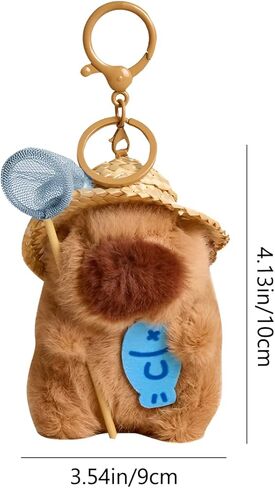 Capybara Plush Keychain– Fun Bag Charm for Handbag Purse Backpack Tote, Car Keychain & Pendant,Capybara Gifts for Women, Men and Kids in Kuwait