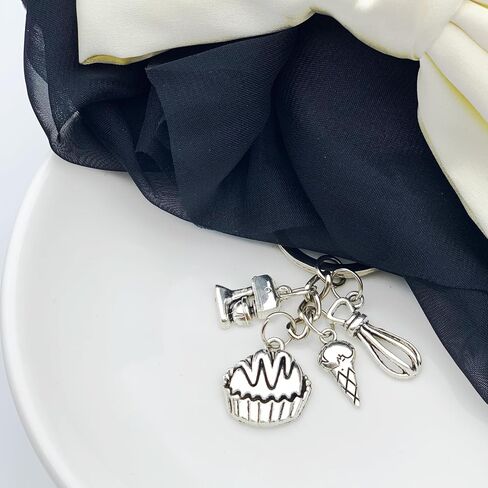 Christmas Gifts for Bakers Baking Culinary Gift for Chefs Baking Keychain Thank You Appreciation Cooking Gifts Pastry Chef Graduation Present for Student Cupcake Key chain for Baking Lover in Kuwait