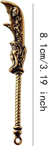 Charm Pendant Keychain Blade Knife Pendant Jewelry Making Chinese Blade Charm Pendant Jewelry Accessories Crafting Necklace Brass Material Suitable Fo in Kuwait