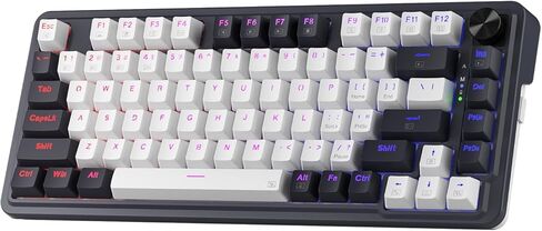 Redragon K720 اللوحة اللاسلكية CNC Gasket Gaming Gaming لوحة مفاتيح مع شاشة ومقبض ، 81 مفتاح المفاتيح الميكانيكية ، SMART 1.14 '' ' in Kuwait