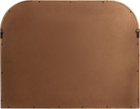 Kate and Laurel Occonor Modern Wooden Arched Mirror, 36 x 28, Rustic Brown, Transitional Arch Wall Mirror with Geometric Shape for Use as Bathroom Mirror for Vanity or Fireplace Mantel Mirror in Saudi Arabia