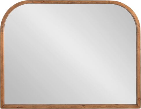 Kate and Laurel Occonor Modern Wooden Arched Mirror, 36 x 28, Rustic Brown, Transitional Arch Wall Mirror with Geometric Shape for Use as Bathroom Mirror for Vanity or Fireplace Mantel Mirror in Saudi Arabia