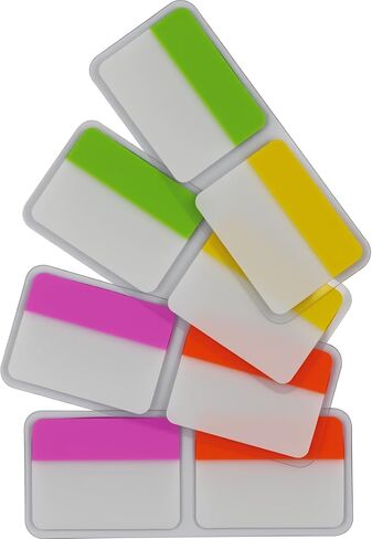 علامات تبويب سميكة للغاية، متنوعة ساطعة، 2 × 1.5 بوصة، علامات تبويب لاصقة، سهلة النشر، 24 علامة تبويب/لون، 96 صفحة إجماليًا in Kuwait