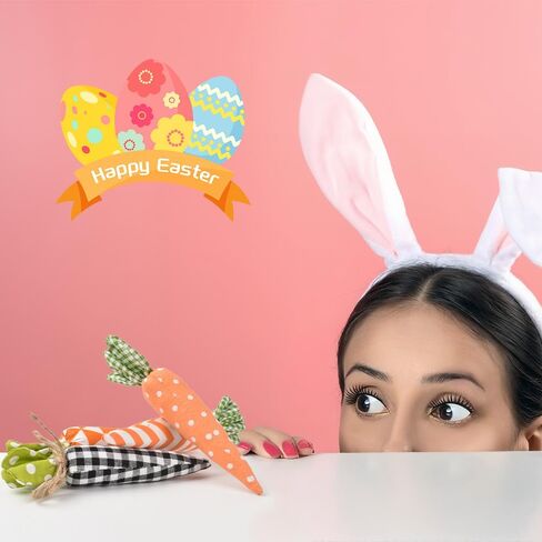 Artificial Fabric Carrot Colorful Easter Handmade Filled Carrots for Easter DIY Decoration Primitive Farmhouse Decorations 9PCS in Kuwait