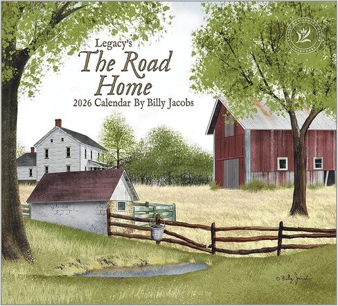 Legacy Publishing Group 2026 Wall Calendar 12-Month Schedule Organizer 12 x 13 Inch Paper With Brass Grommet The Road Home in Saudi Arabia