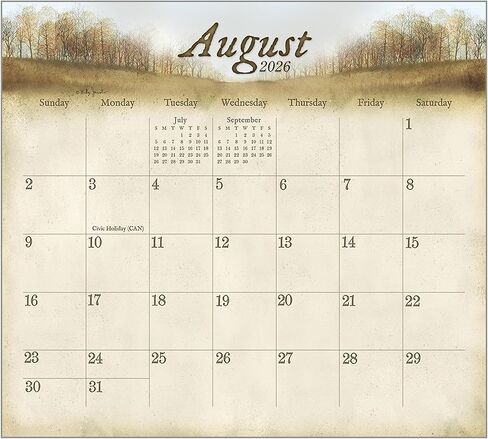 Legacy Publishing Group 2026 Wall Calendar 12-Month Schedule Organizer 12 x 13 Inch Paper With Brass Grommet The Road Home in Saudi Arabia
