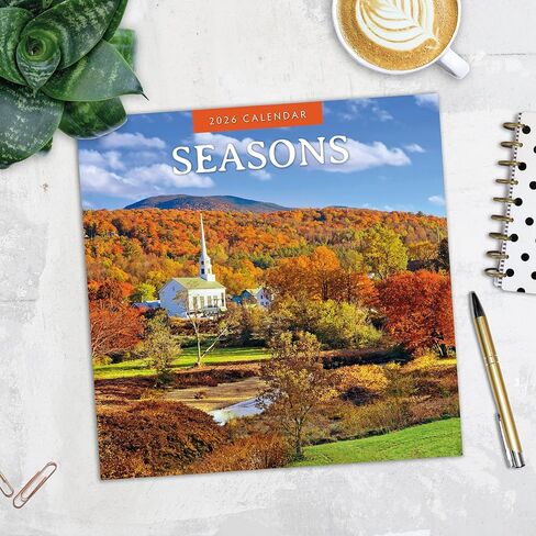 Red Robin 2026 Seasons Monthly Wall Calendar | 12" x 24" Open | Premium Thick & Sturdy Paper | Hangable 12 Month Calendar | Lined Notes & To Do Area | Vivid Images | Plastic Free in Saudi Arabia