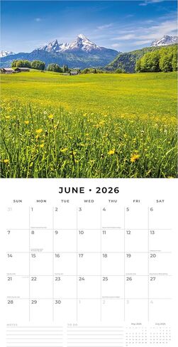 Red Robin 2026 Seasons Monthly Wall Calendar | 12" x 24" Open | Premium Thick & Sturdy Paper | Hangable 12 Month Calendar | Lined Notes & To Do Area | Vivid Images | Plastic Free in Saudi Arabia