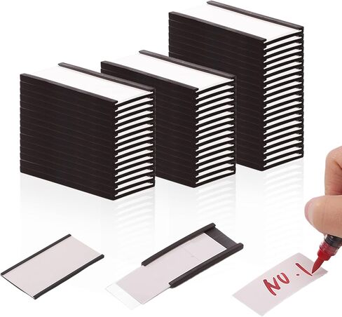 Magnetic Labels,1x2 Inch C-Shape Magnetic Tool Box Labels,50pack Magnetic Label,Magnetic Label Holder for Filing Cabinets,Shelves,and Storage Lockers in Saudi Arabia