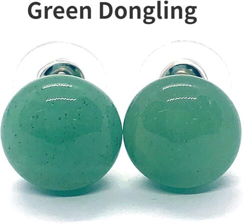 6 أزواج من أقراط الحجر الطبيعي حجر عين النمر اللازورد الأخضر افينتورين أقراط كريستالية مستديرة للشفاء أقراط كروية للنساء in Kuwait