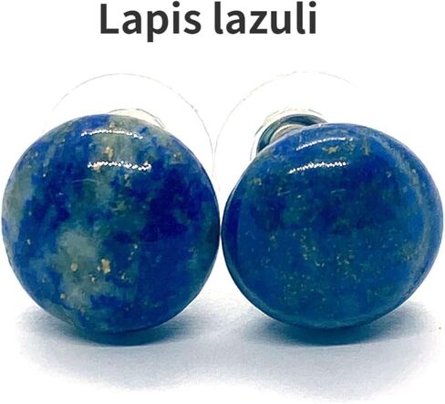 6 أزواج من أقراط الحجر الطبيعي حجر عين النمر اللازورد الأخضر افينتورين أقراط كريستالية مستديرة للشفاء أقراط كروية للنساء in Kuwait