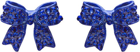 Adorable Fashion Crystal Pave Bow Ribbon Stud Earrings in Saudi Arabia