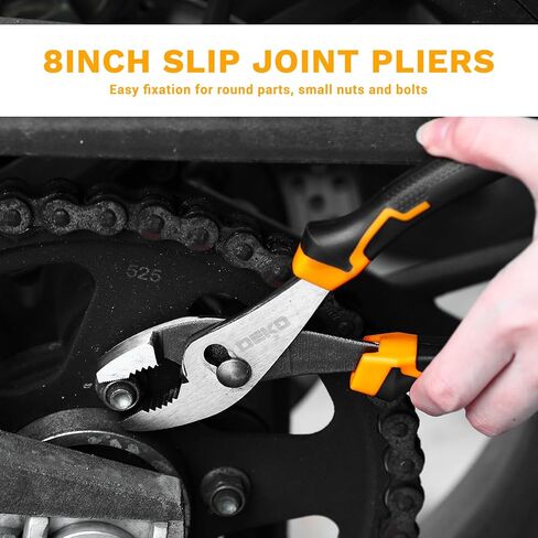 6PCS Pliers Set, 10" Water Pump Plier 8" Slip Joint/Linesman/Long Nose Plier 6" Diagonal 8" Adjustable Wrench | Premium CR-V Tools with Storage Bag for Home Repair, Workshop & DIY Professional Use in Kuwait