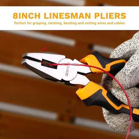 6PCS Pliers Set, 10" Water Pump Plier 8" Slip Joint/Linesman/Long Nose Plier 6" Diagonal 8" Adjustable Wrench | Premium CR-V Tools with Storage Bag for Home Repair, Workshop & DIY Professional Use in Kuwait