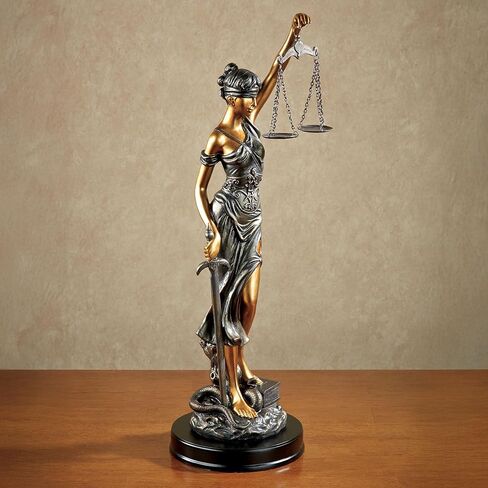 Touch of Class Themis Blind Justice Tabletop Statue Bronze in Saudi Arabia