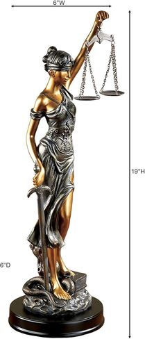 Touch of Class Themis Blind Justice Tabletop Statue Bronze in Saudi Arabia