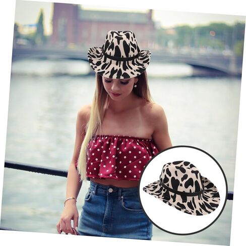 قبعة راعية البقر من VALICLUD، تصميم أنيق، قبعة غربية قابلة للتنفس للسفر في الهواء الطلق والتخييم والمشي لمسافات طويلة، ملحقات متعددة الاستخدامات للحفلات التنكرية والحفلات التنكرية المتعددة in Kuwait