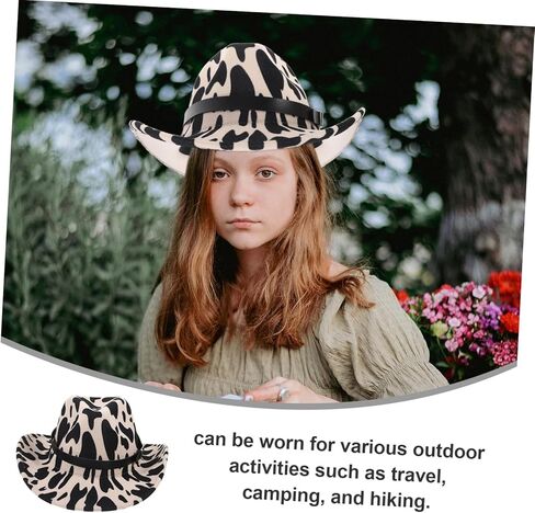 قبعة راعية البقر من VALICLUD، تصميم أنيق، قبعة غربية قابلة للتنفس للسفر في الهواء الطلق والتخييم والمشي لمسافات طويلة، ملحقات متعددة الاستخدامات للحفلات التنكرية والحفلات التنكرية المتعددة in Kuwait