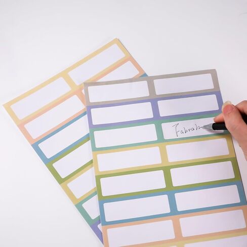 Removable Colored Label Stickers, 1 x 3 Inch Self-Adhesive Rectangular Stickers for / Classroom / Container / Storage / Office (8 Colors, 480 Labels) in Saudi Arabia