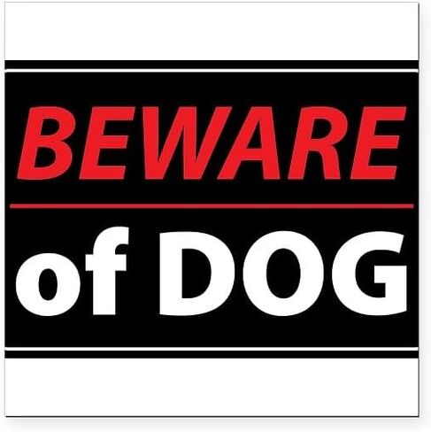 CafePress Beware of Dog مغناطيس السيارة المربع 3 × 3 مغناطيس السيارة المربع، عرض المصد المغناطيسي in Kuwait
