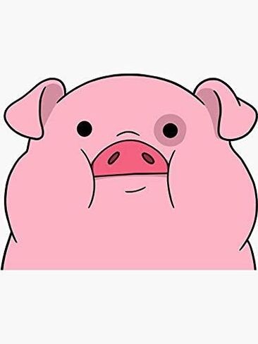Waddles Pig Gravity Falls Decal Sticker - Sticker Graphic - Sticks to Any Flat Surface in Saudi Arabia