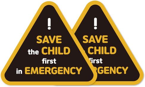 [Daon] Baby on Board Car Sticker - 2packs, Reflective Waterproof Safety Decal for Vehicle Window or Bumper, Easy to Apply and Remove, Large Size 6.75"x6", No Residue, Cute Unique Design in Saudi Arabia
