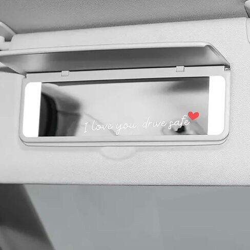 6 Pcs I Love You Drive Safe Mirror Stickers – Cute Car Decals for Women, Stickers for Rear View Mirror, Tumbler, Laptop, Heart Car Accessories (White and Red Heart) in Saudi Arabia