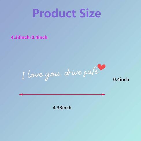 6 Pcs I Love You Drive Safe Mirror Stickers – Cute Car Decals for Women, Stickers for Rear View Mirror, Tumbler, Laptop, Heart Car Accessories (White and Red Heart) in Saudi Arabia