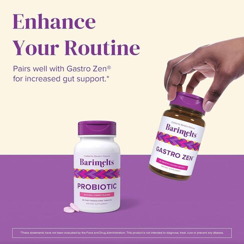 BariMelts Probiotic, Dissolvable Bariatric Vitamins, Natural Cherry Flavor, 60 Fast Melting Tablets in Kuwait