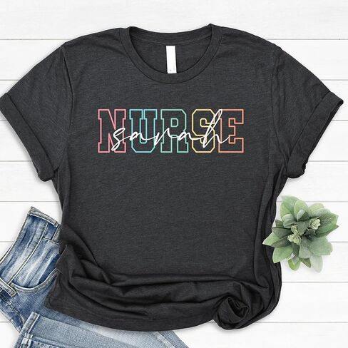 Custom Nurse Sweatshirt, Personalized RN Name Tee, Custom Registered Nurse Shirt, Nursing School Graduation Gift, New Nurse Gift,Nurse Appreciation Personalized T-Shirt in Saudi Arabia