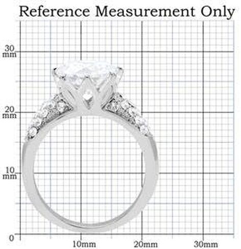 Stainless Steel Clear Cubic Zirconia Pave Engagement Cocktail Ring in Kuwait