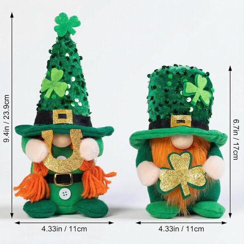 St Patricks Day Leprechaun Plush Gnomes Decorations - Irish Green Gnome Doll Home Table Centerpiece Ornament - Perfect St Patrick's Day Gifts for Irish Holiday Decor in Saudi Arabia