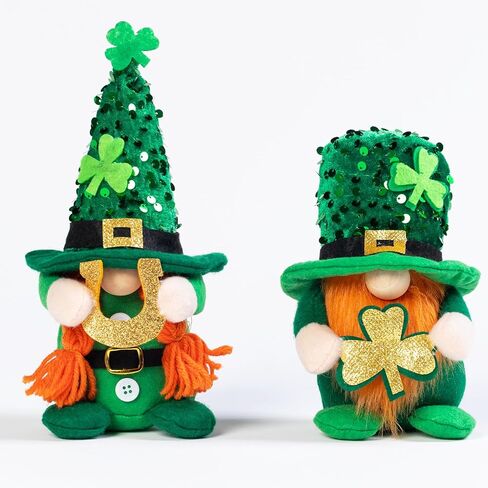 St Patricks Day Leprechaun Plush Gnomes Decorations - Irish Green Gnome Doll Home Table Centerpiece Ornament - Perfect St Patrick's Day Gifts for Irish Holiday Decor in Saudi Arabia
