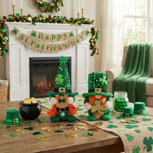 St Patricks Day Leprechaun Plush Gnomes Decorations - Irish Green Gnome Doll Home Table Centerpiece Ornament - Perfect St Patrick's Day Gifts for Irish Holiday Decor in Saudi Arabia