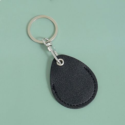 Silver Plated Keychain for Women Car Key Bag Purse Decorative Keyring White Teardrop Charm Accessory for Gifts in Saudi Arabia