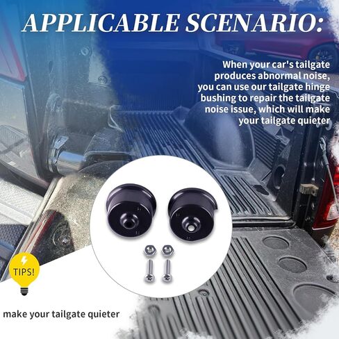 2Pcs Tailgate Hinge Bushings (Tail Gate Bushings Set) Compatible with Toyota Tundra 2000-2006.for Tailgate Abnormal Noise and Tailgate Not Being Able to Open in Saudi Arabia