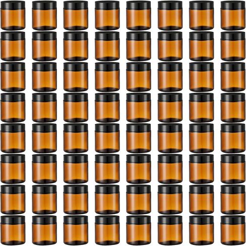 24 Pcs 8 oz Glass Jars with Lids, Clear Candle Jars with Black Lids Round Empty Candles Container Tins for Candle Making Storing Lotions Spice Powder Liquid Sample Makeup (Clear) in Saudi Arabia