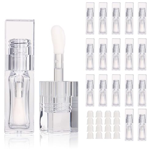 COSIDEA 18pcs Empty 6ml Square Clear PETG lip gloss tubes big deo foot wand lipgloss tube container for lip oil in Saudi Arabia