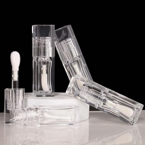 COSIDEA 18pcs Empty 6ml Square Clear PETG lip gloss tubes big deo foot wand lipgloss tube container for lip oil in Saudi Arabia