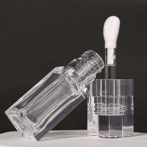 COSIDEA 18pcs Empty 6ml Square Clear PETG lip gloss tubes big deo foot wand lipgloss tube container for lip oil in Saudi Arabia
