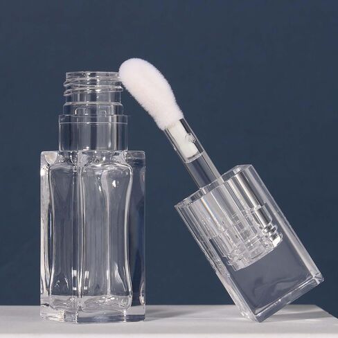 COSIDEA 18pcs Empty 6ml Square Clear PETG lip gloss tubes big deo foot wand lipgloss tube container for lip oil in Saudi Arabia