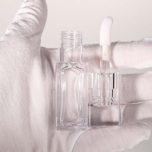 COSIDEA 18pcs Empty 6ml Square Clear PETG lip gloss tubes big deo foot wand lipgloss tube container for lip oil in Saudi Arabia