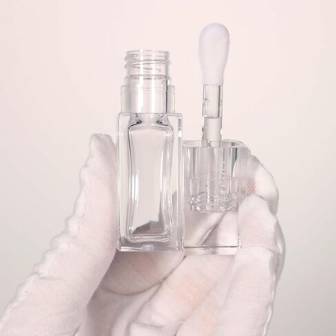 COSIDEA 18pcs Empty 6ml Square Clear PETG lip gloss tubes big deo foot wand lipgloss tube container for lip oil in Saudi Arabia