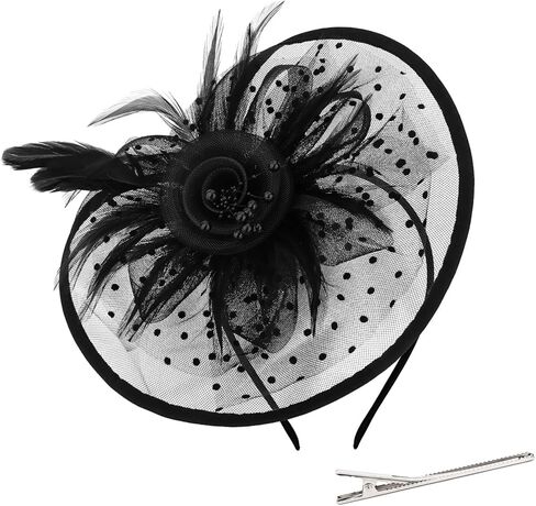 YISSION Fascinator Hat with Headband and Clip for Wedding, Tea Party, Cocktail, Church, Races, Costume Party in Kuwait
